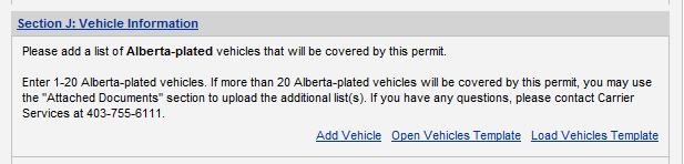 A B Plate No. CJP378 CJP681 CJP693 CJP801 Enter all Alberta-plated vehicles authorized under the permit in Column A (entitled Plate No. ). Only add data to Column A.