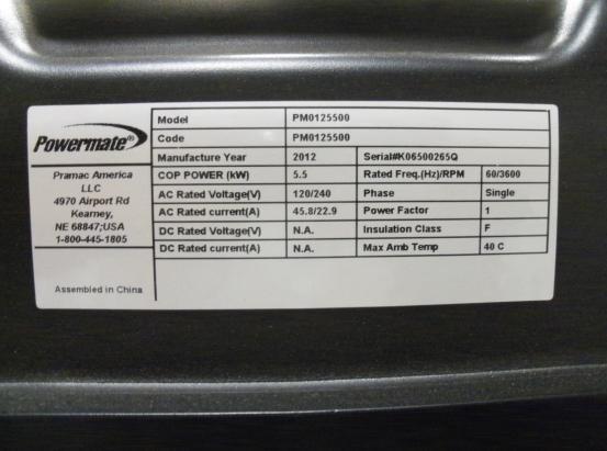Frequently Asked Questions Why is Powermate conducting this recall? A few of the Powermate Sx 5500/PM0125500 portable generators have been found to have cracked fuel filters.