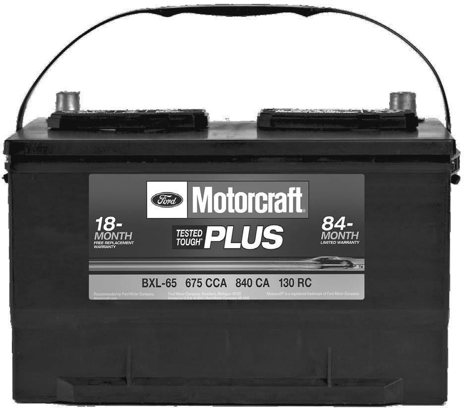 Motorcraft Tested Tough Plus Power When You Need It! The High Quality Replacement Battery Motorcraft Tested Tough Plus batteries provide high quality electrical componentry.