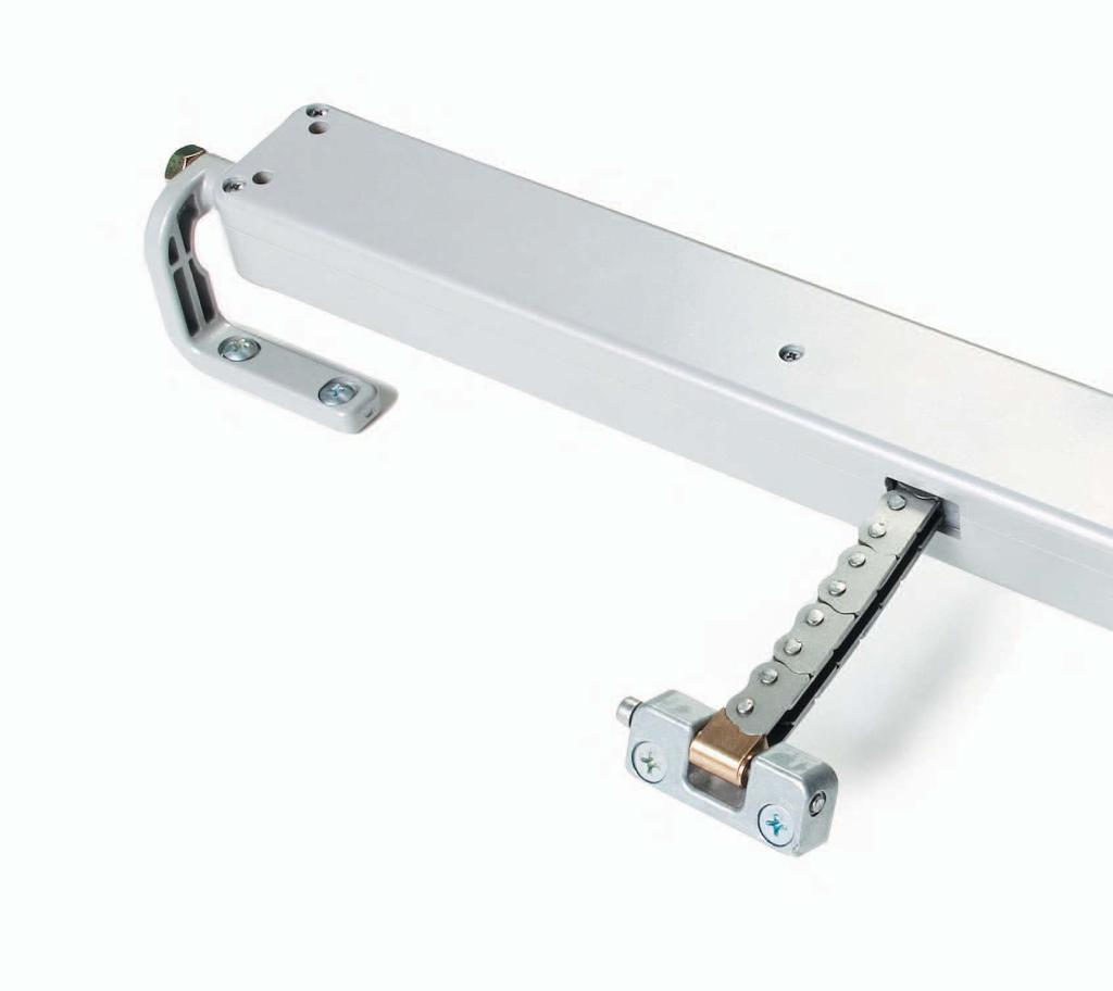 VEGA Chain actuator - Force in push action 250 N - Maximum stroke 300 mm Highest performance in minimum size: the die-cast aluminium casing has a very small section (45 x 32 mm) and can be easily