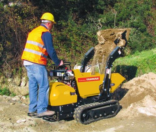 MINI-DUMPERS From 0.4 to 0.67 t > High performance, absolute reliability and great compactness. > Possible to work in very confined areas. > Built to transport all types of materials.