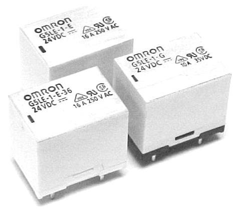 PCB Relay R G5LE-E/-G Single-pole 0A35VDC 0.8mm Contact Gap Power Relay : Single-pole 6A250VAC Power Relay : G5LE-E Sub-miniature 'sugar cube ' relay with universal terminal footprint.