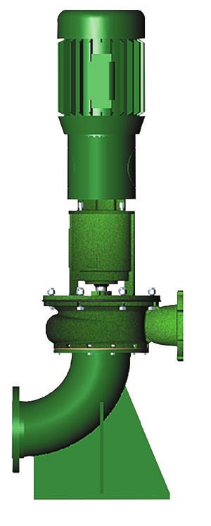 SUBMERSIBLE Separate seal/bearing housing isolates motor from pumpage