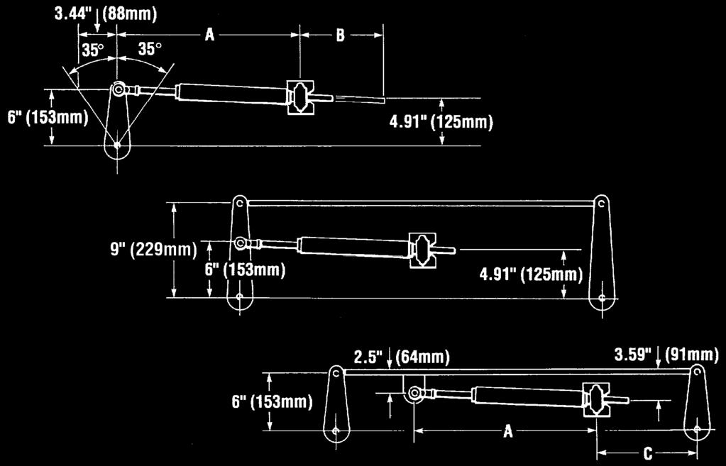 SeaStar steering dimensions Inboard - Manual Brass - SeaStar DIMENSIONS TM (BRASS BODY) INBOARD CYLINDERS P/N HC5318/HC5369/HC5319 (MODEL BA1-7TM): CYLINDER DIMENSIONS SPECIFIC TO MODEL CYLINDER PART