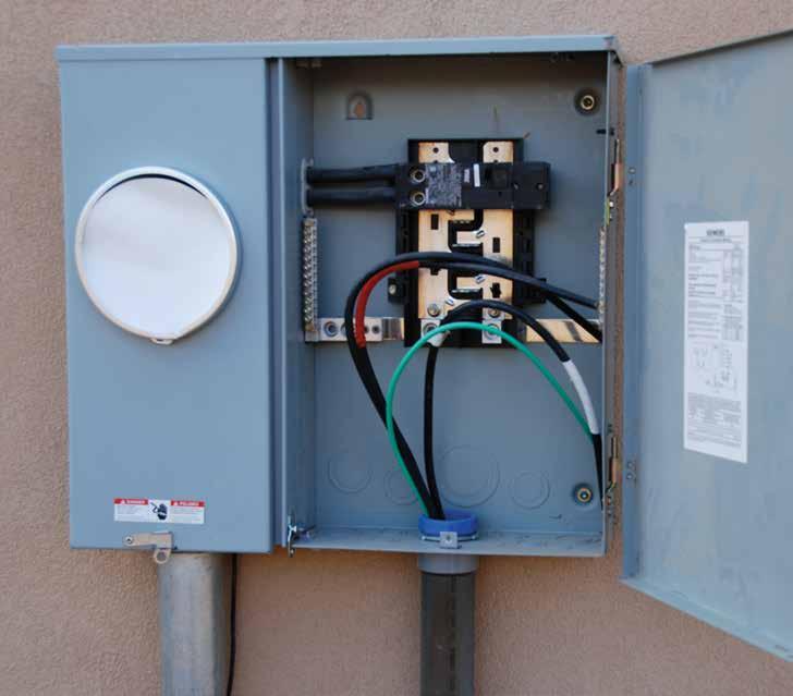 Photo 3. Meter main combos may not have the internal conductors (or bus bars) tapped for a PV supply-side connection.