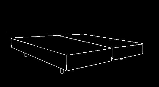 PG 1 PG 2 PG 3 PG ALC W H D Box spring bed base FIX free-standing, including legs (without head and foot sections and without mattresses) Base