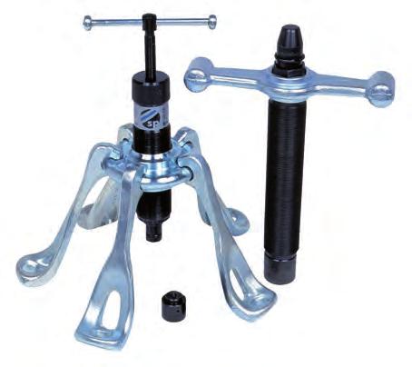 Hydraulic & Mechanical Hub Puller Kit 12730600 Can be used on a variety of wheel stud pattern applications - 4, 5, 6 stud hubs, with pitch circle up to 203mm SP1500 Series Hydraulic Power Ram allows