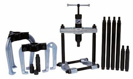 12 COMBINED PULLER KITS Hydraulic Puller & Separator Set 15520000 supplied in steel case Conta component parts to make 4 different 2 or 3 leg pullers, plus bearing separator kit as per the table