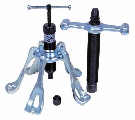 16 HUB PULLERS & SLIDE HAMMERS Hydraulic & Mechanical Hub Puller Kit 12730600 Variable Stud Hydraulic Hub Puller Kit, c/w Impact Screw & 5 Legs Can be used on a variety of wheel stud pattern