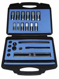 Bearing Remover Kit 09800000 For small bearings up to 8 ball diameter Includes 3 x pairs of adaptors 5.5 / 6.0 / 8.