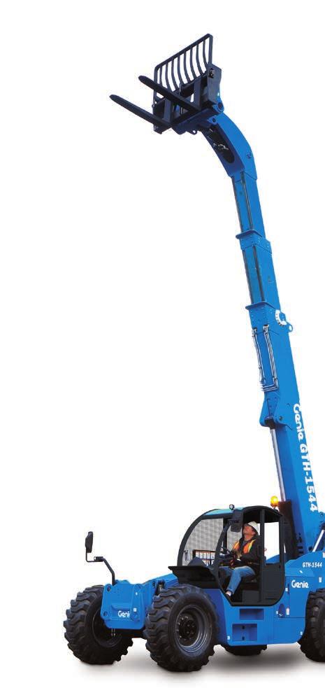 Next-Generation Design The new Genie GTH -1544 is the first high-reach telehandler in its class that can lift 15,000 lb (6,803 kg) to 35 ft and 10,000 lb (4,536 kg) to a maximum height of 44