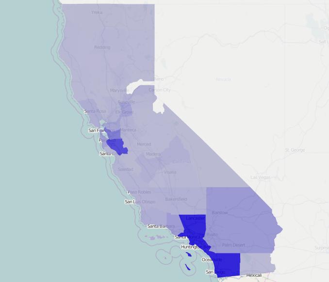 U.S. MFG Companies Serving the Automotive Industry, located in California, by County Total located in California: 13,510 Top 10 Counties Company Count