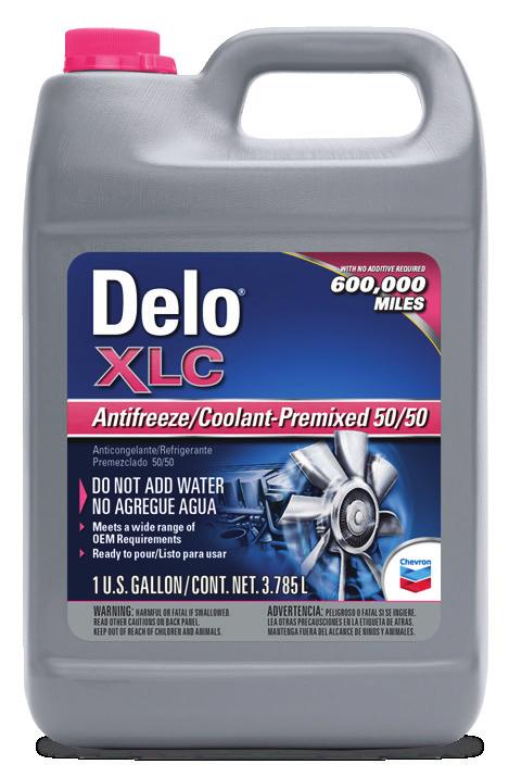 Extender Fully tested against CAT EC-1 Meets ASTM D6210 Delo Warranty Plus protection Nitrite-free formulation Achieves service life up to 600,000 miles/12,000 hours/ 6 years Recommended for use in