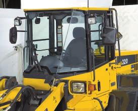 The large cab area provides maximum space for the operator.