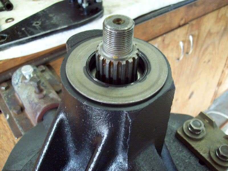 Once all adjustments and setup is complete, remove the nut, washer and yoke and install the new pinion seal.