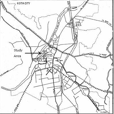 Figure 1: Road Network of Kota City The methodology adopted in the two studies is discussed in the following paragraphs.