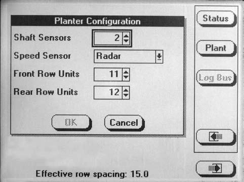 OPERATION CONFIGURING PLANTER MONITOR When the KPM III is powered on for the first time it will go directly into the Planter Configuration screen (STEP 4).