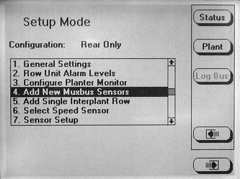 STEP 5 Turn the knob or use the UP or DOWN arrow keys to select the Front Row Units field and press the knob or ENTER key to highlight the field.