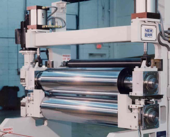 Often is the case that these devices are located on each side of the machine, typically between the bearing housings for the rolls or knife blade assembly.