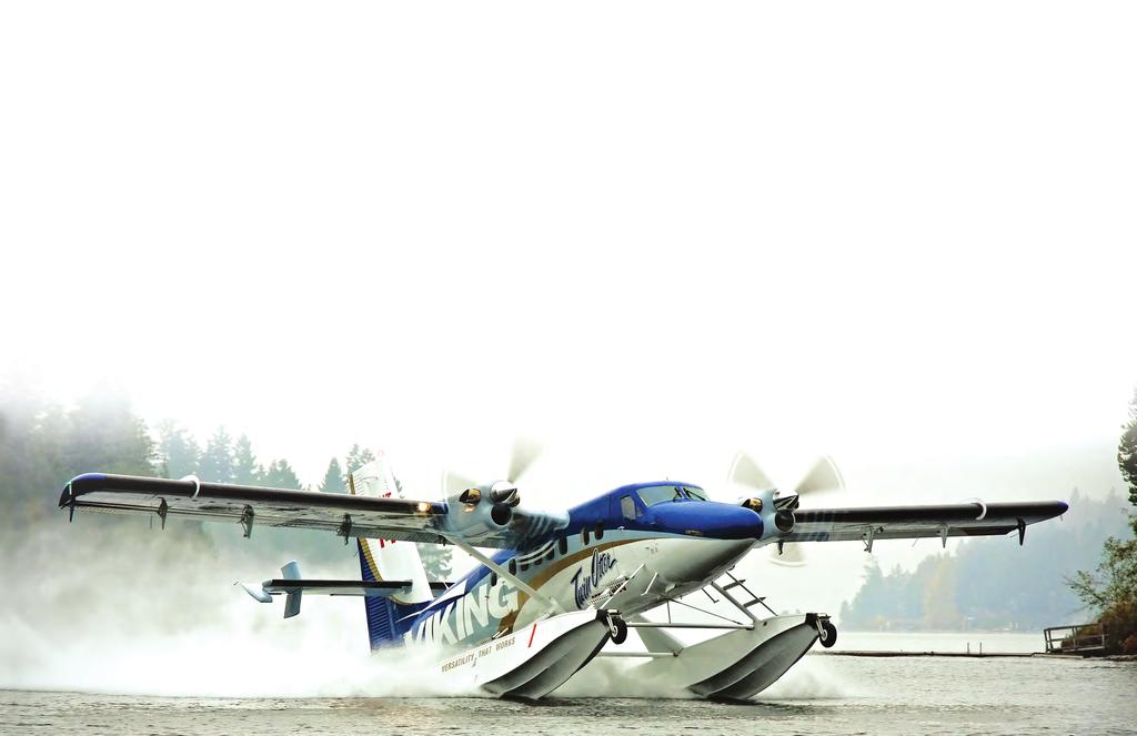 In 1965, de Havilland Canada developed the DHC-6 Twin Otter aircraft a high winged, un-pressurized twin engine turbine powered aircraft with fixed tricycle land gear.