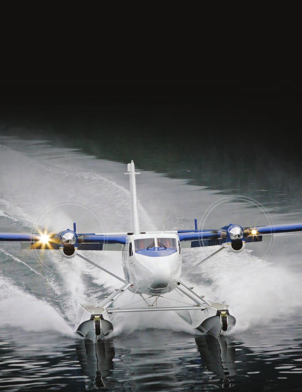 Seaplane System Total Weight: 1,452 lbs. / 659 kg. Seaplane Exchange Weight: 849 lbs. / 385 kg. Gross Weight: 12,500 lbs. / 5,670 kg. FLOAT DIMENSIONS Length: 32 5 / 9.88 m Height hull: 3 9 / 1.