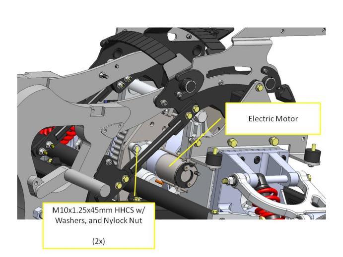 Position the assembly roughly 1 away from the reverse gear as shown below. Torque all eight 5/16-18x3 HHCS to 15ft-lbs. m.
