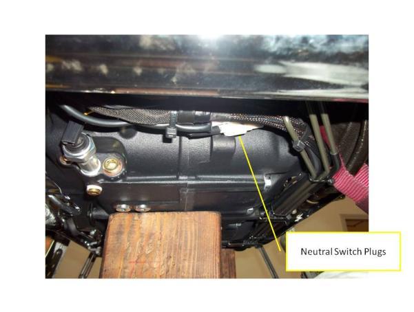 figure below. g. Connect the electric motor neutral safety switch to the electric motor.