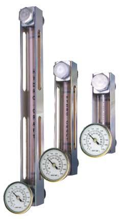 Sight Levels Sight Level Gauge HSG-66 SERIES Hydro-Craft fluid sight level gauges are available in 3-5- and 10-inch sizes.