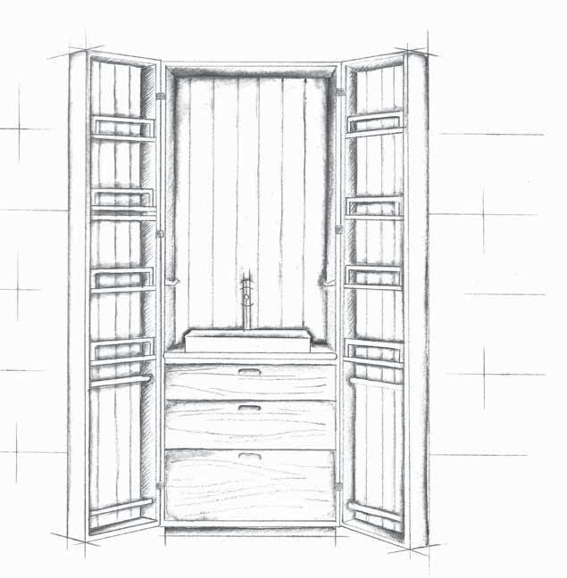Oak LA CABINE 1 size choice of 8 oiled finishes option of 2 door designs wall option or freestanding ref 58100 58101 58100-1 58101-1 Doors 2 2 2 2 freestanding 1 1