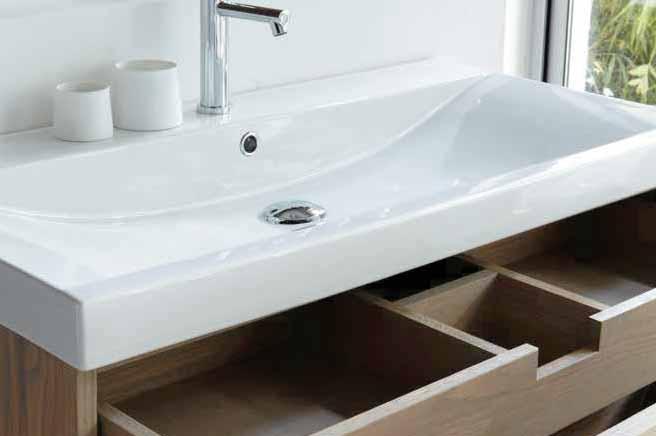 1 size Basin unit with removable storage and ceramic basin