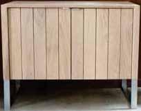 4 sizes - Choice of 8 oiled finishes To be completed with: 1 Countertop (oak or stone), option of drilled holes 1 BASIN UNITS UNIT WITH 2 DOORS W36