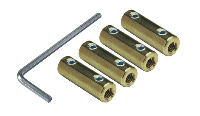 Bolted brass connectors 1 kv with 2 grub screws d l Material: brass (CuZn) Set screws: steel, electro-tinned Surface: uncoated or tinned Part no.