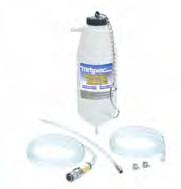 See pages 17 and 23 for compatible ATF refill and brake bleed adapters. 1 quart (1 liter) fluid reservoir w/ cap and hanging chain 8' (2.4 m) long pressure/vacuum inlet hose 5' (1.