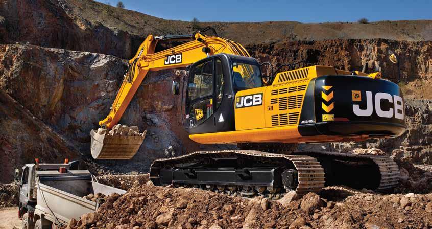 5 A JCB JS240/260 has cushioned boom and dipper ends to prevent shock loadings, protect your machine and increase
