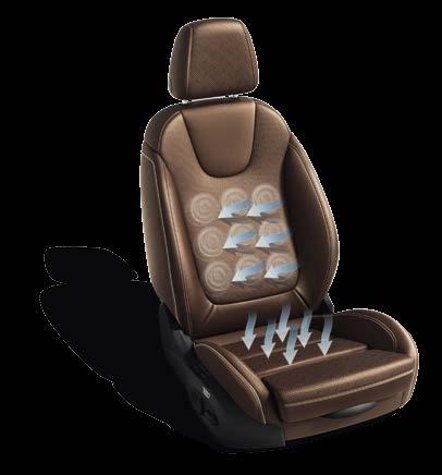 18 adjustable seating controls give you plenty of settings for the lumbar area and seat position. D C Turn perfect comfort into pure luxury.