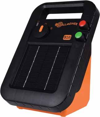 battery powered systems. Built in solar panel (1.5 Watt) charges battery for consistent, reliable fence performance. S10/S16 RECHARGEABLE BATTERY 6V A950 Used in the Gallagher S10/S16 Energizers.