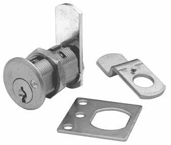 R Series DCR Cam Lock Locks in all eight positions with 2 reversible cams Item Finish Cyl.