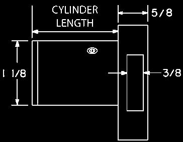 reversible between door and drawer functions Rekeyable: Easily rekeyable via set screw cylinder release mechanism US