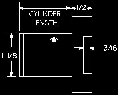 cylinder All parts to work with Sargent original cylinders 10-056 notched strike See the accessories section of this catalog for a complete list.