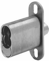 locks include through-bolt plates and screws SFIC cores: 206/207 Series (page 53) 722S-TBM Standard 26D Lock body - For small format IC 722S-TBM-KR Key-retaining 26D