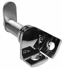 from padlock) UNLOCKED POSITION Front arm of hasp will swing down lifting cam Padlockable Cam Lock Function: Cam lock for use with padlock as locking device. Functions on doors or drawers.