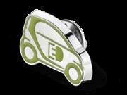 B6 799 3022 smart electric drive, cabrio. White/energy green.