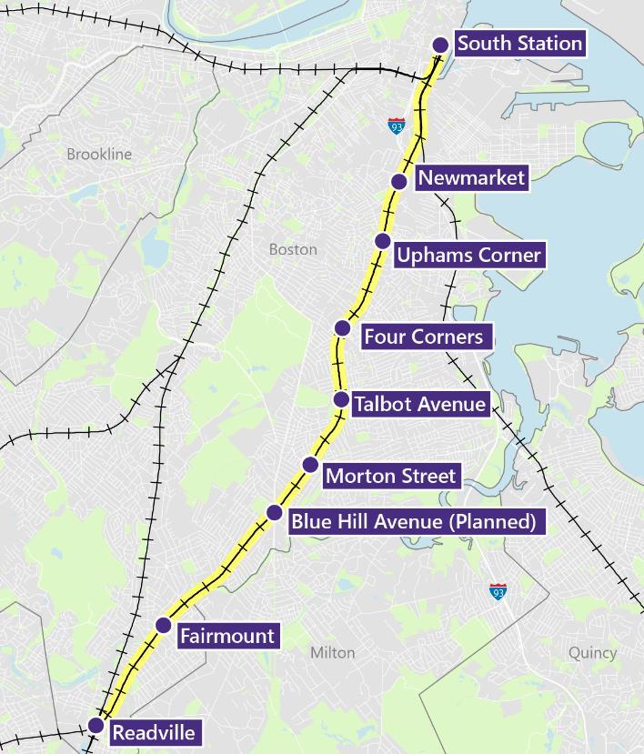 Overview: Fairmount Line Corridor Implementation Plan 9.7 Miles of Track 0.6 Miles of Single Track 9.