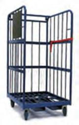 finish Rigid Distribution Cage 710mm(w) x 800mm(d) x 1650mm(h) 25mm tubular steel side and back frame Steel rod vertical infill with flat steel
