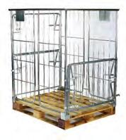 in use to save storage space Lightweight but durable construction Bright zinc electroplated silver finish Stillage Mesh or Sheet sided