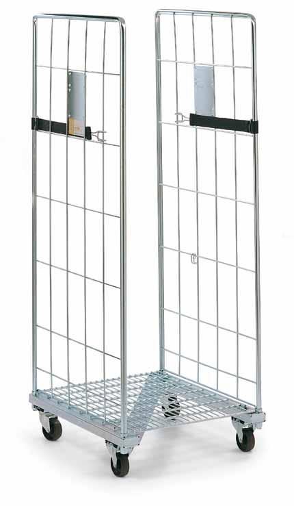 trolleys Roll Z > SAVE SPACE SAVE TIME EASY EQUIPMENT MANAGEMENT Robust base. Rectangular tube: 80 x 40 mm. Safety: no sharp or aggressive edges, profiled safety tubing.