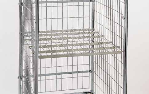 A RANGE OF SHELVES FOR ROLL PRODUCTS Wire mesh or metal sheet shelves benefit from long-lasting surface