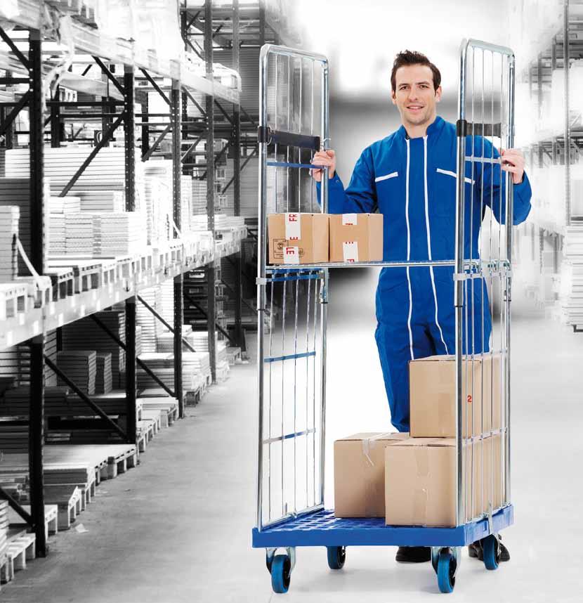 ORDER PREPARATION TROLLEYS The world of logistics is a service which aims to improve goods flows and is in charge of finding the means and resources to achieve this target.