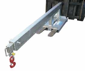 Forklift Attachments Jib Attachments Type FJCS25 Fixed Jib Short - 2.5 Tonne The FJCS25 Fixed Jib allows for additional lifting height with the extension beam being raised above the fork pockets.