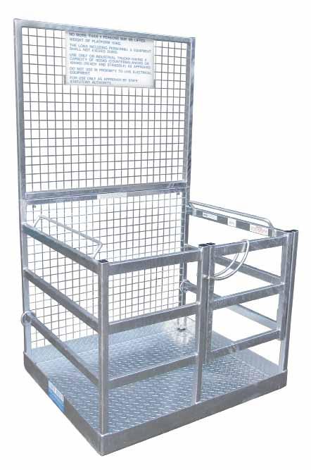 Forklift Attachments Manufactured Work Platforms Type WP-G Zinc Plated Work Platform With a fully welded construction, the WP-G Work Platform is supplied ready for use.